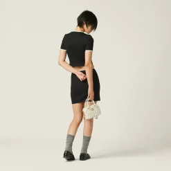 Black Cotton Sweater | Miu Miu