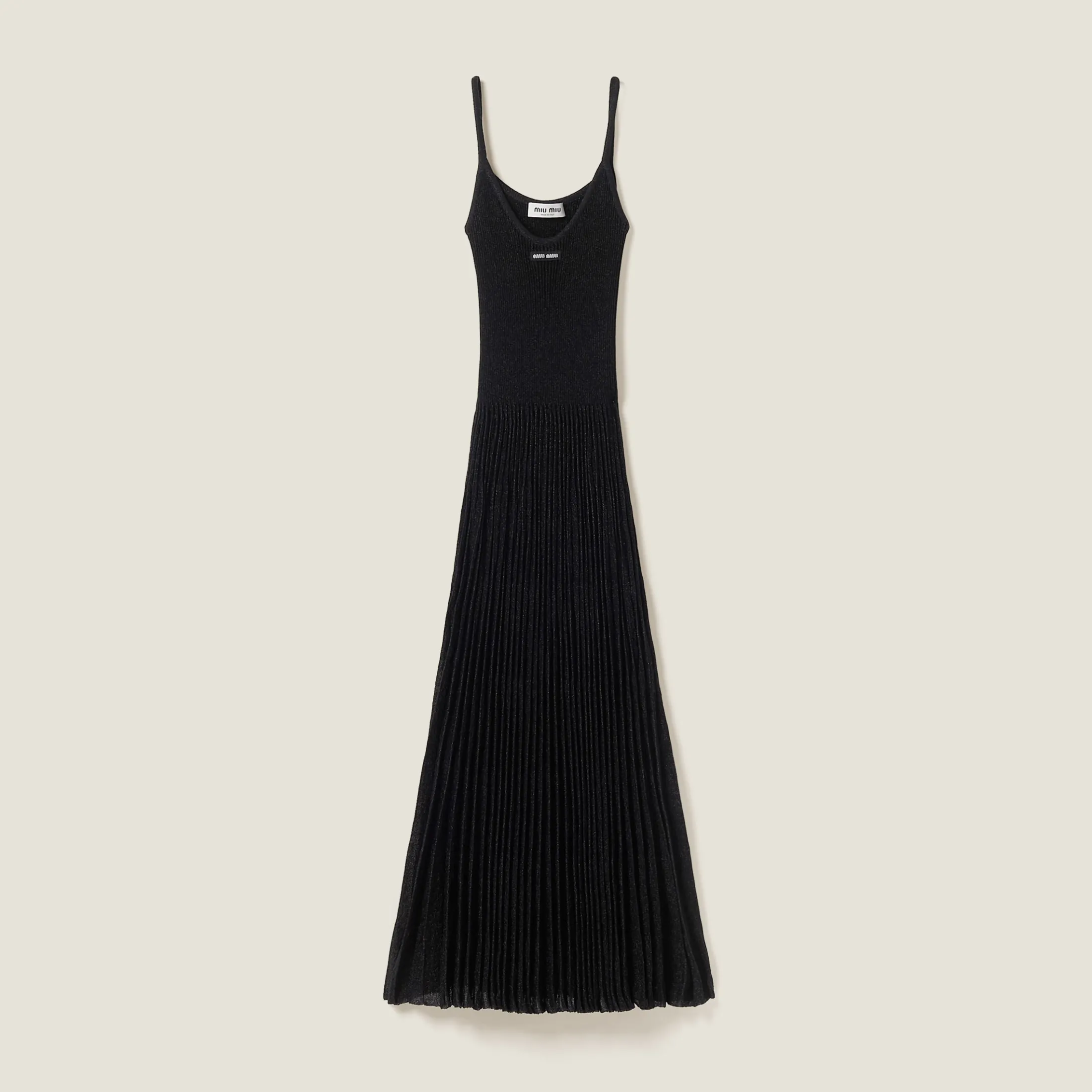 Black Dress With Logo | Miu Miu