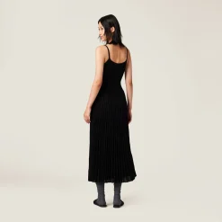 Black Dress With Logo | Miu Miu