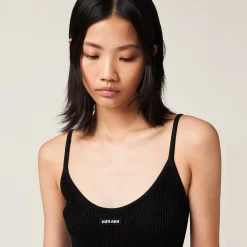 Black Dress With Logo | Miu Miu