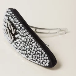 Black Duchesse Hair Clip | Miu Miu