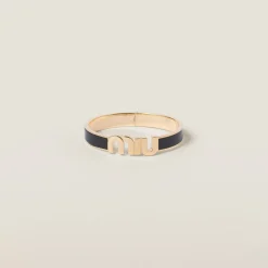 Black Enameled Metal Bracelet | Miu Miu