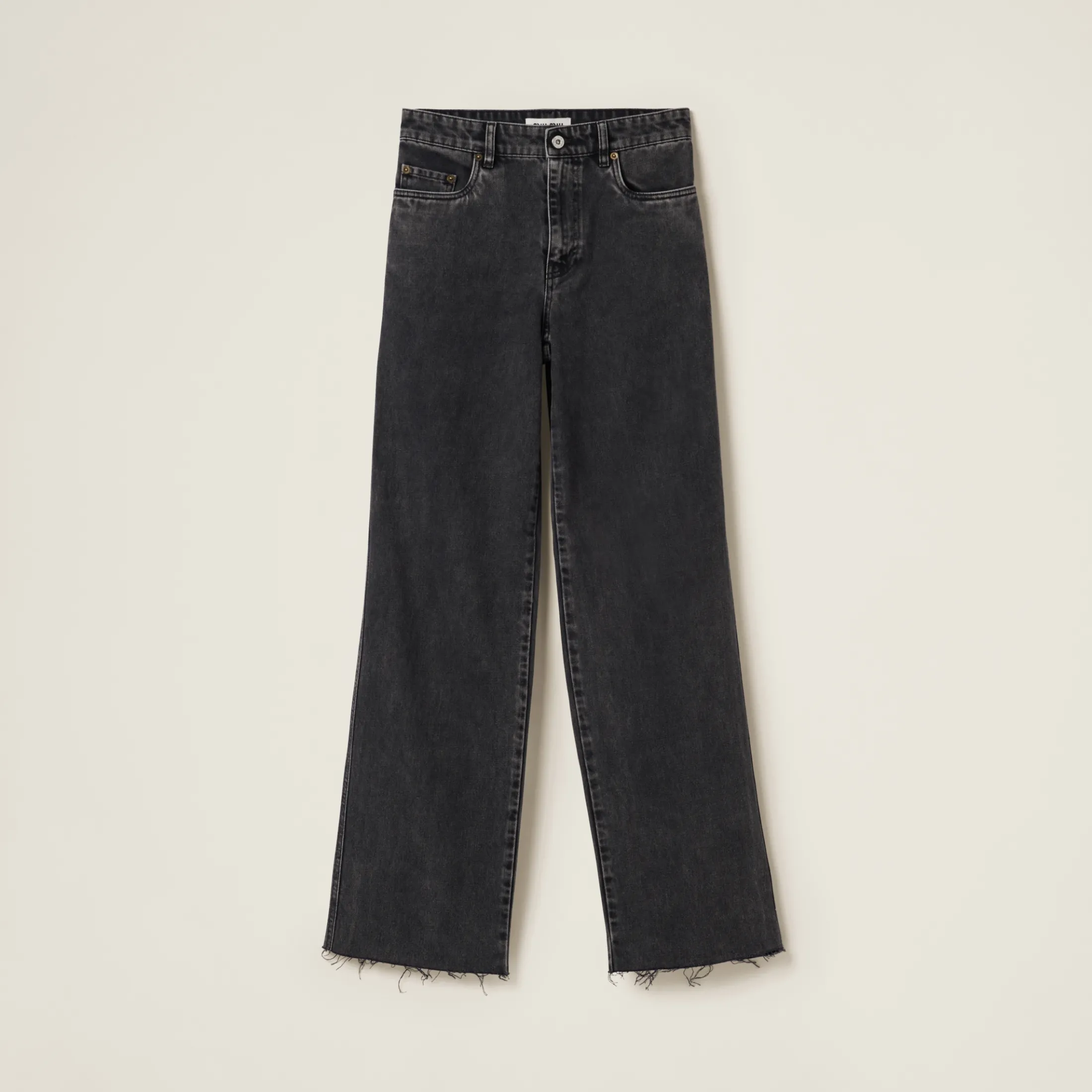 Black Five-pocket Black Denim Jeans | Miu Miu