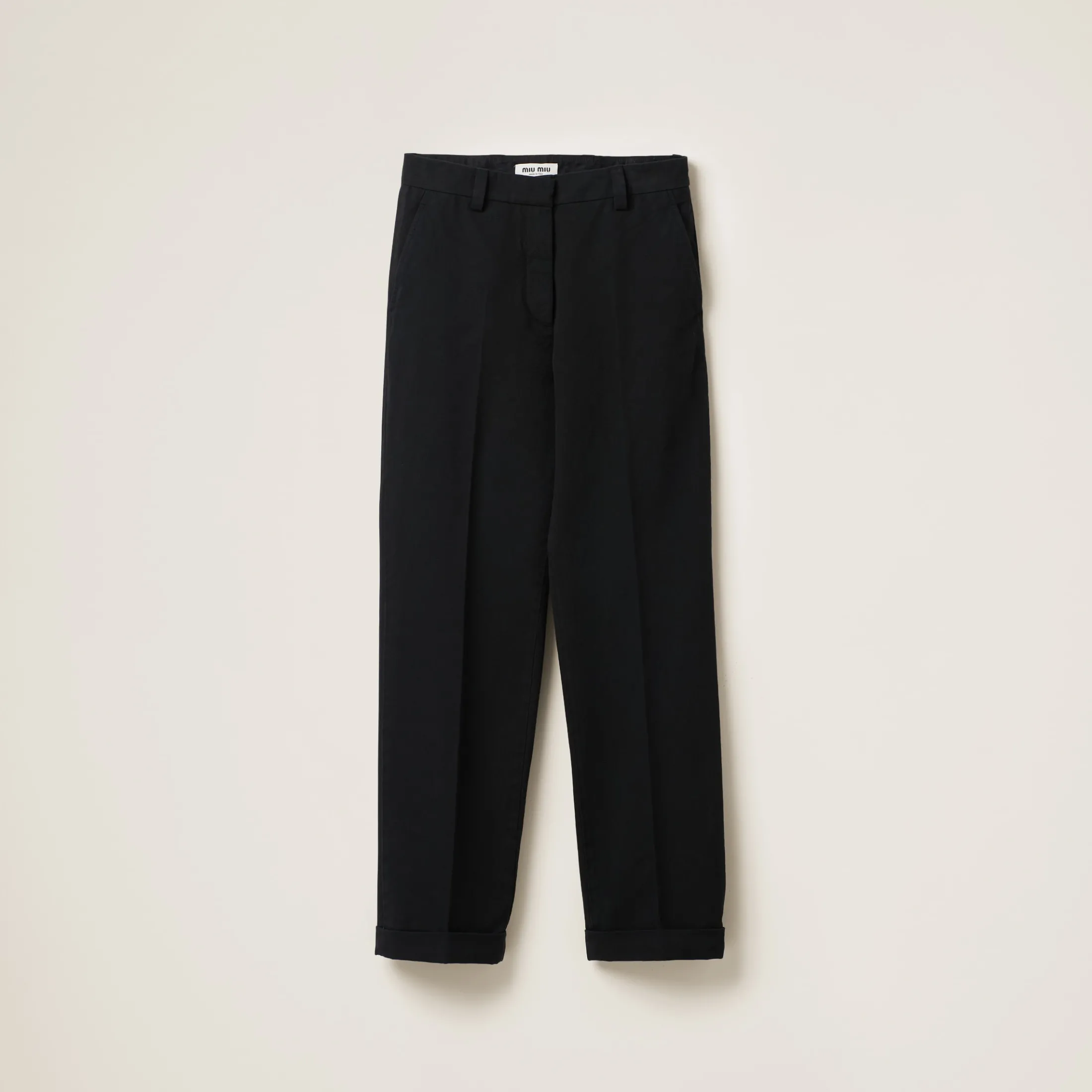 Black Gabardine Pants | Miu Miu