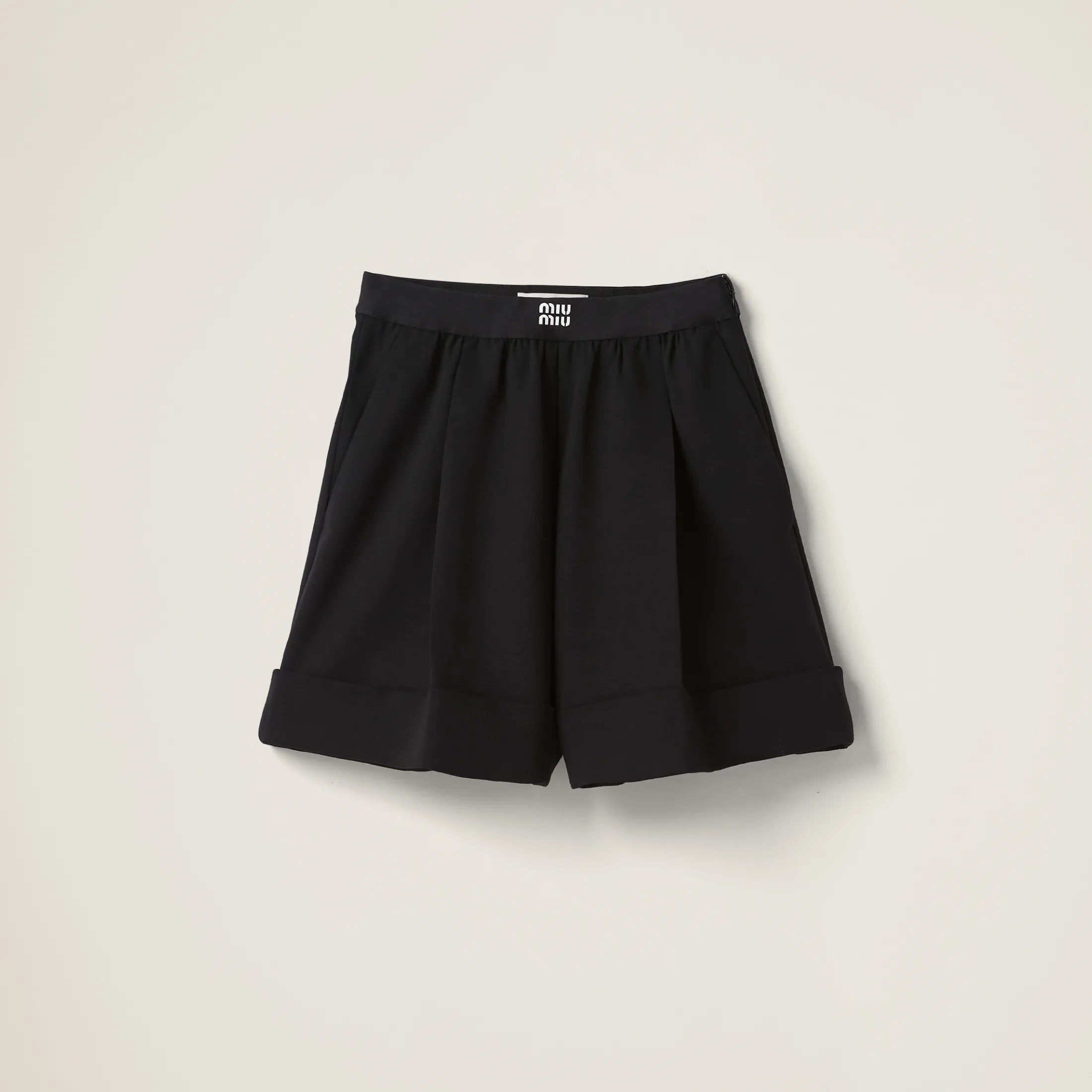 Black Grain De Poudre Bermudas | Miu Miu
