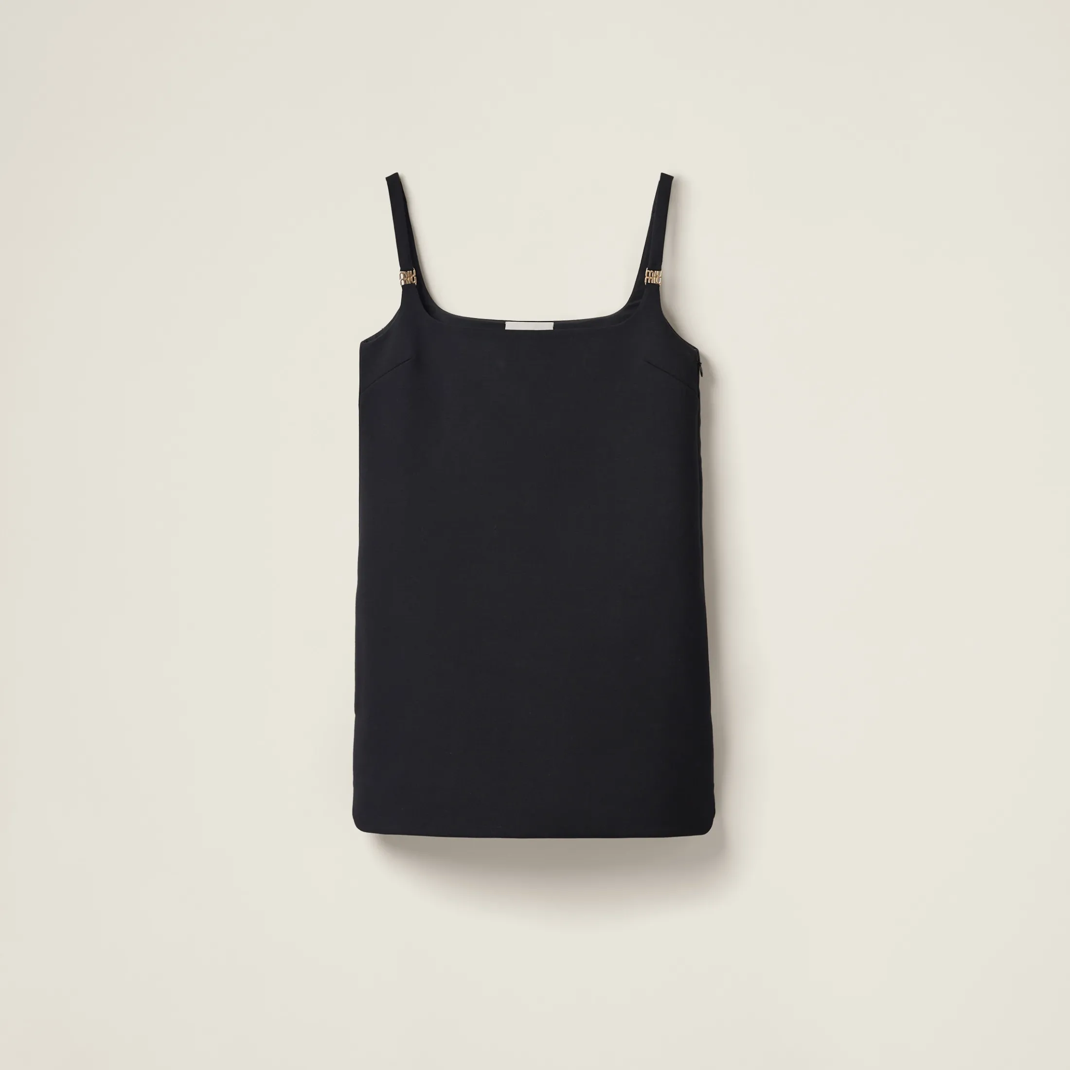 Black Grain De Poudre Mini-dress | Miu Miu