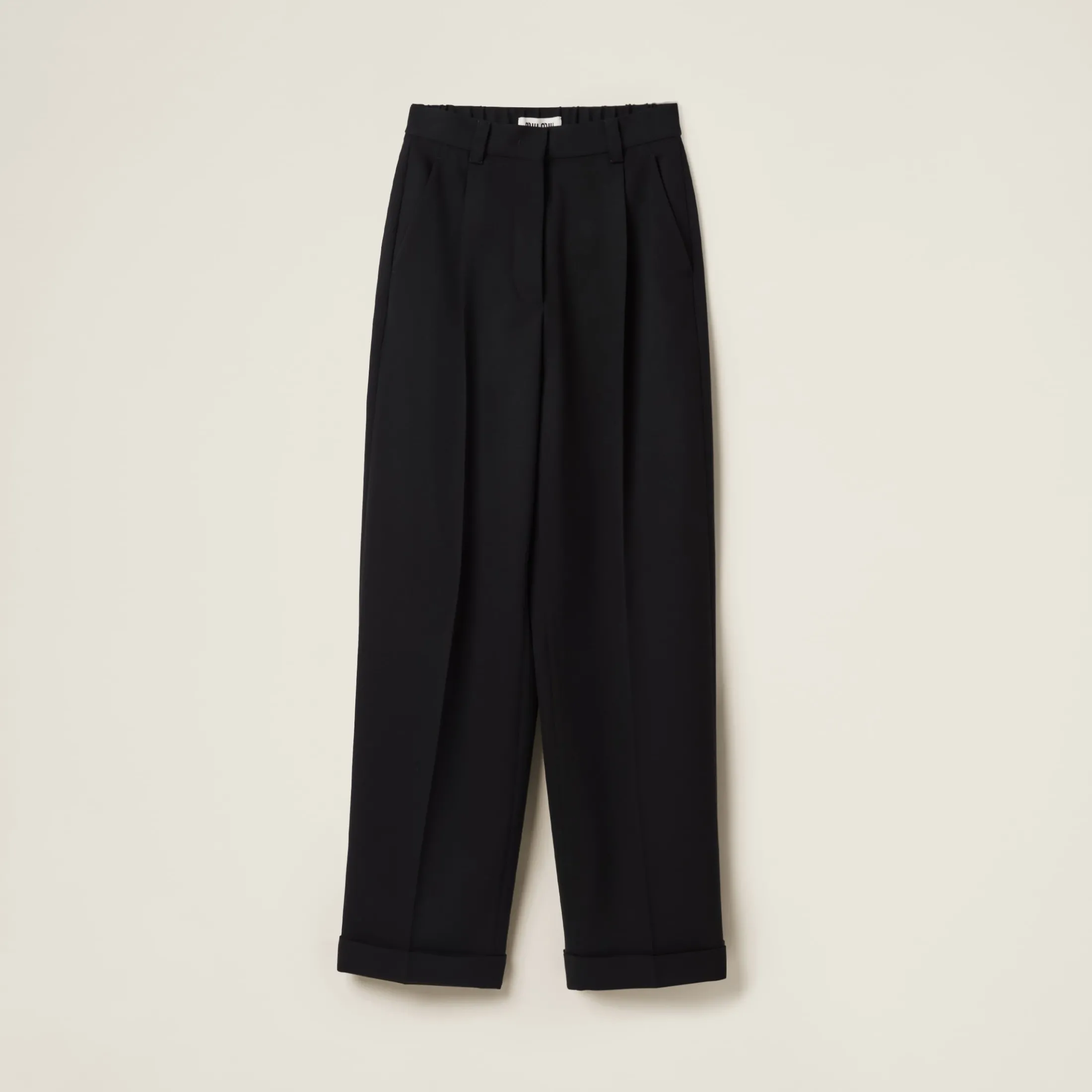 Black Grain De Poudre Pants | Miu Miu