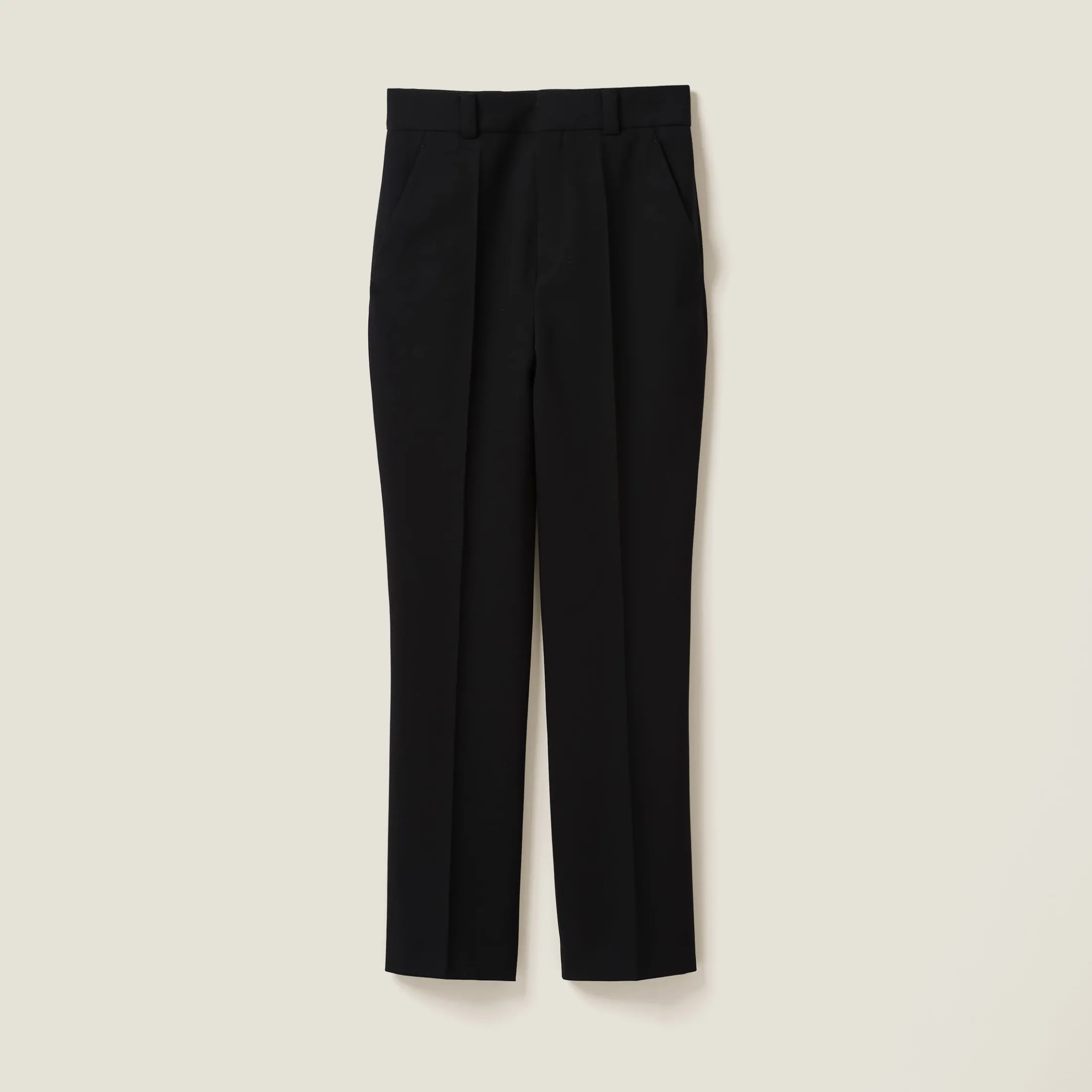 Black Grain De Poudre Pants | Miu Miu