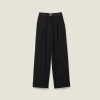 Black Grain De Poudre Pants | Miu Miu