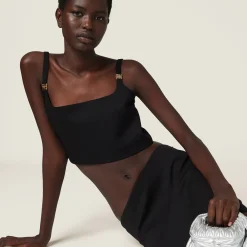 Black Grain De Poudre Skirt | Miu Miu