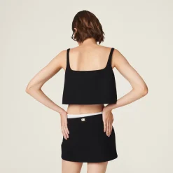 Black Grain De Poudre Top | Miu Miu