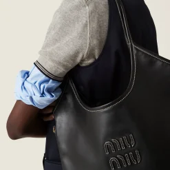 Black Ivy Leather Bag | Miu Miu