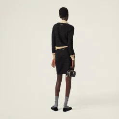 Black Lamé Skirt | Miu Miu