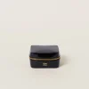Black Leather And Patent Leather Jewelry Travel Case | Miu Miu