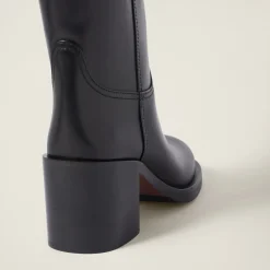 Black Leather Boots | Miu Miu