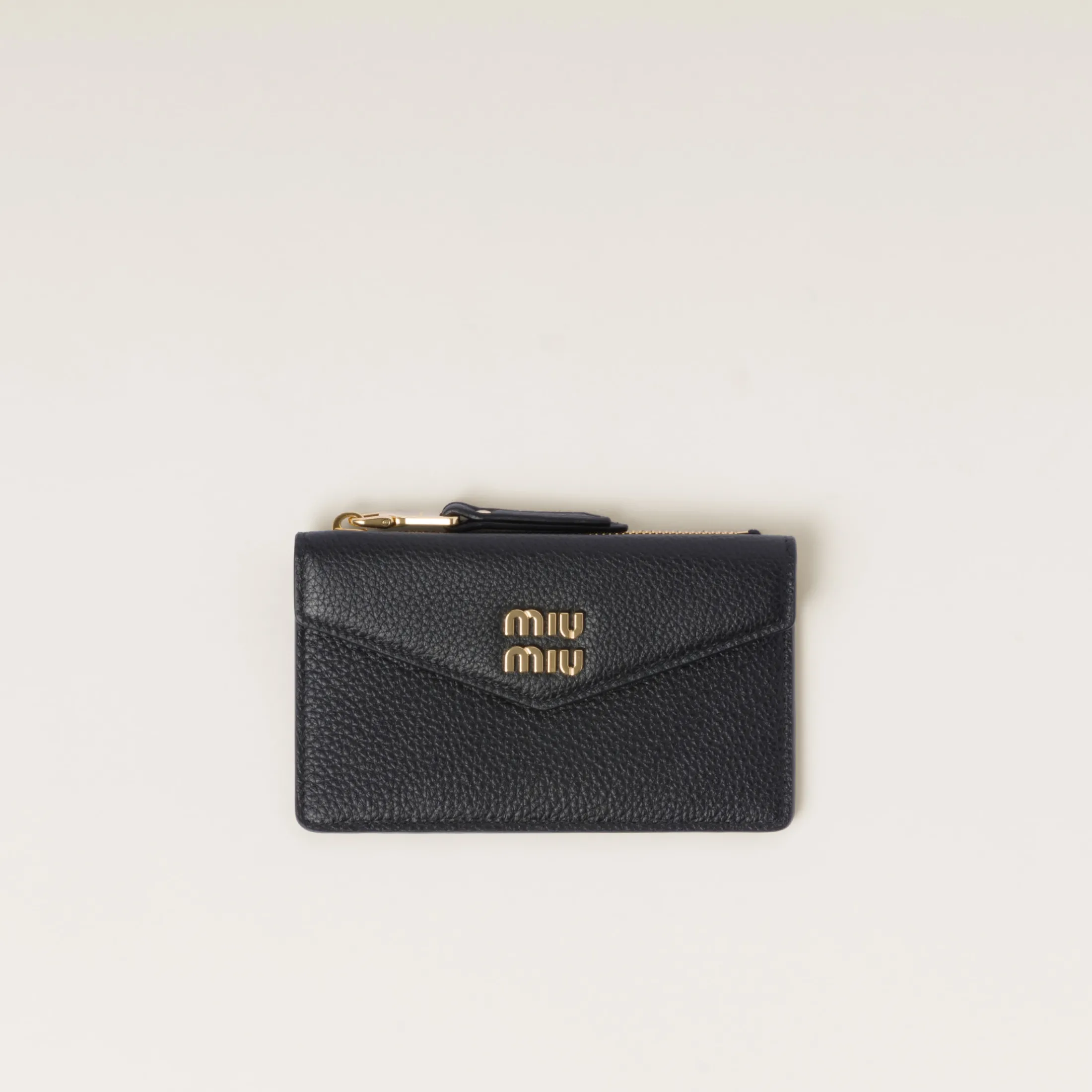 Black Leather Card Holder | Miu Miu