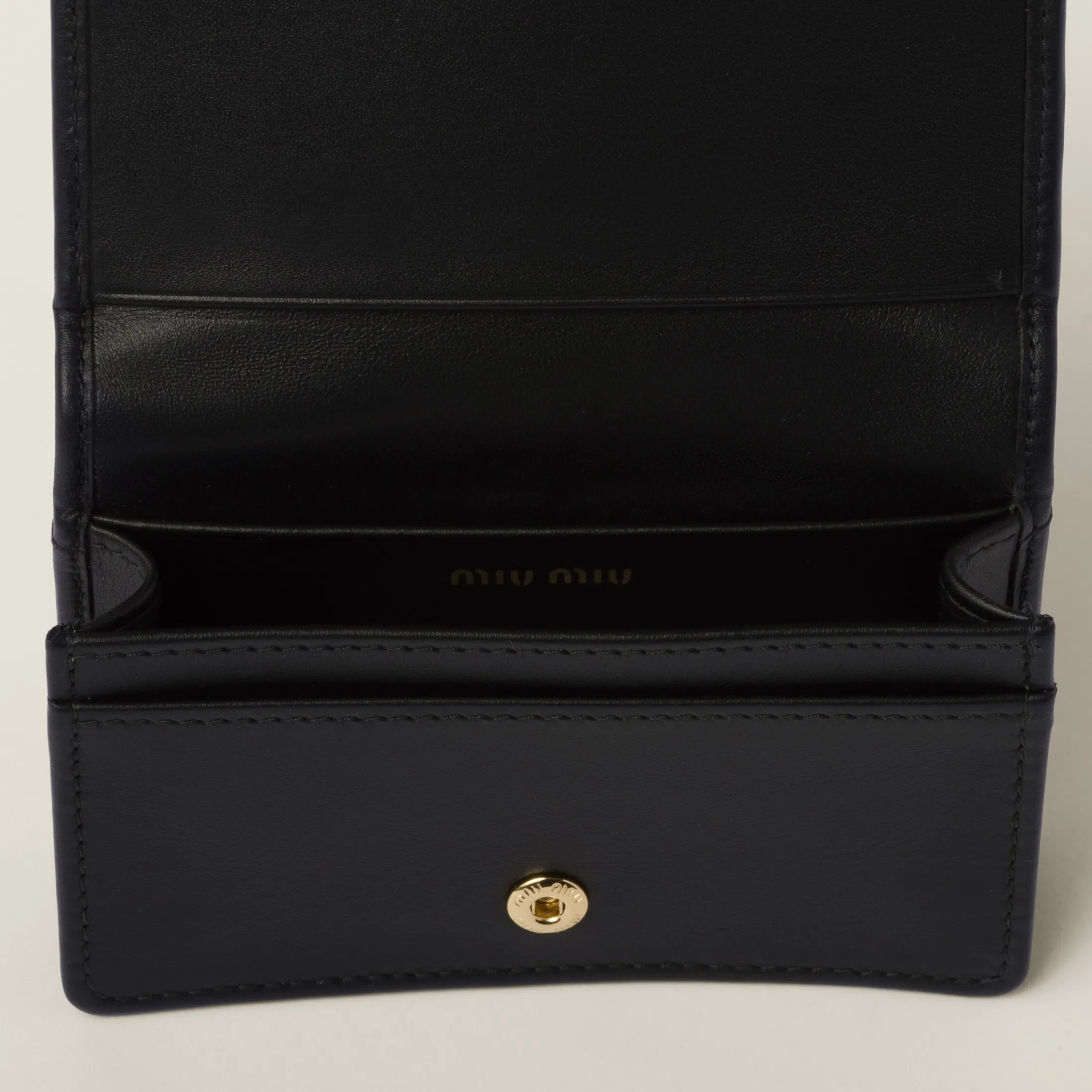 Black Leather Card Holder | Miu Miu