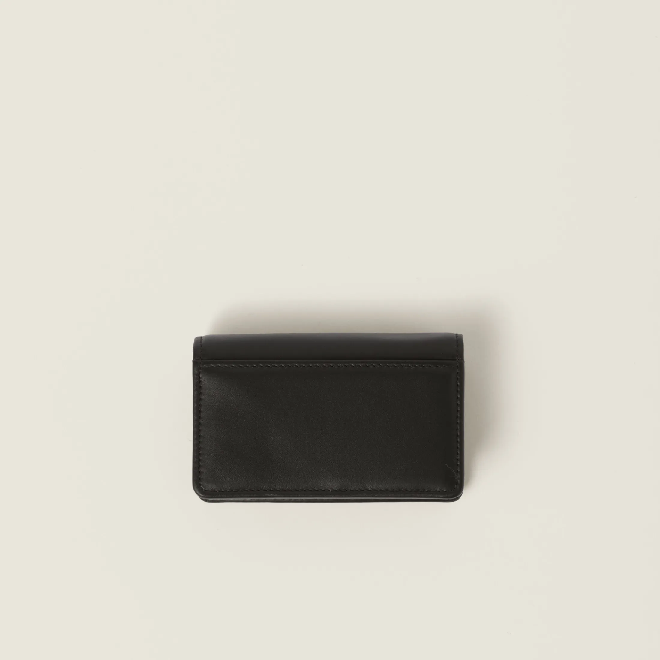 Black Leather Card Holder | Miu Miu