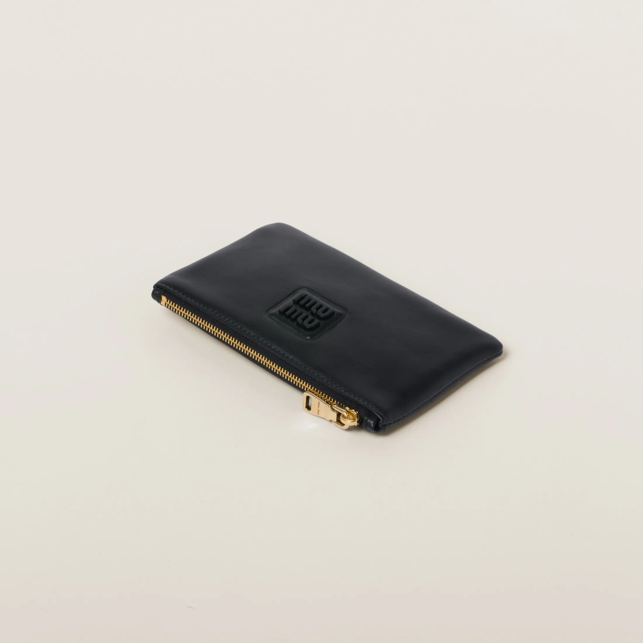 Black Leather Envelope Pouch | Miu Miu