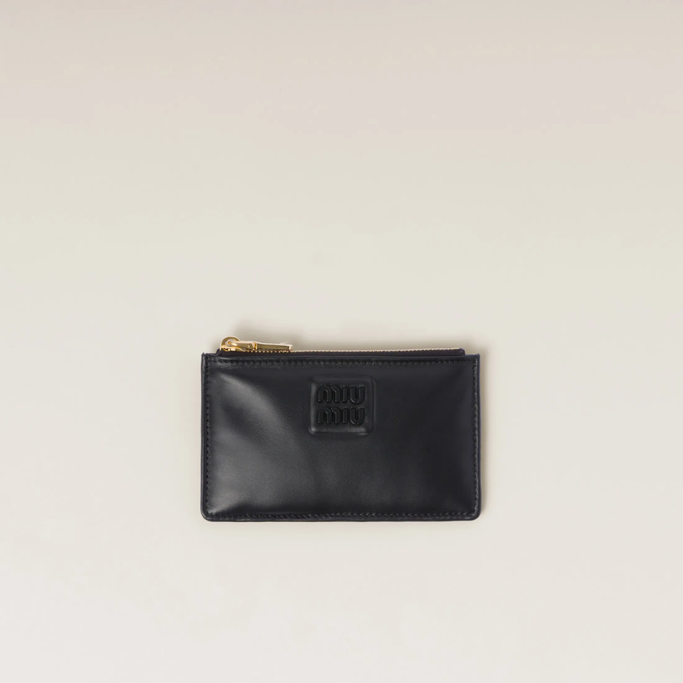 Black Leather Envelope Wallet | Miu Miu