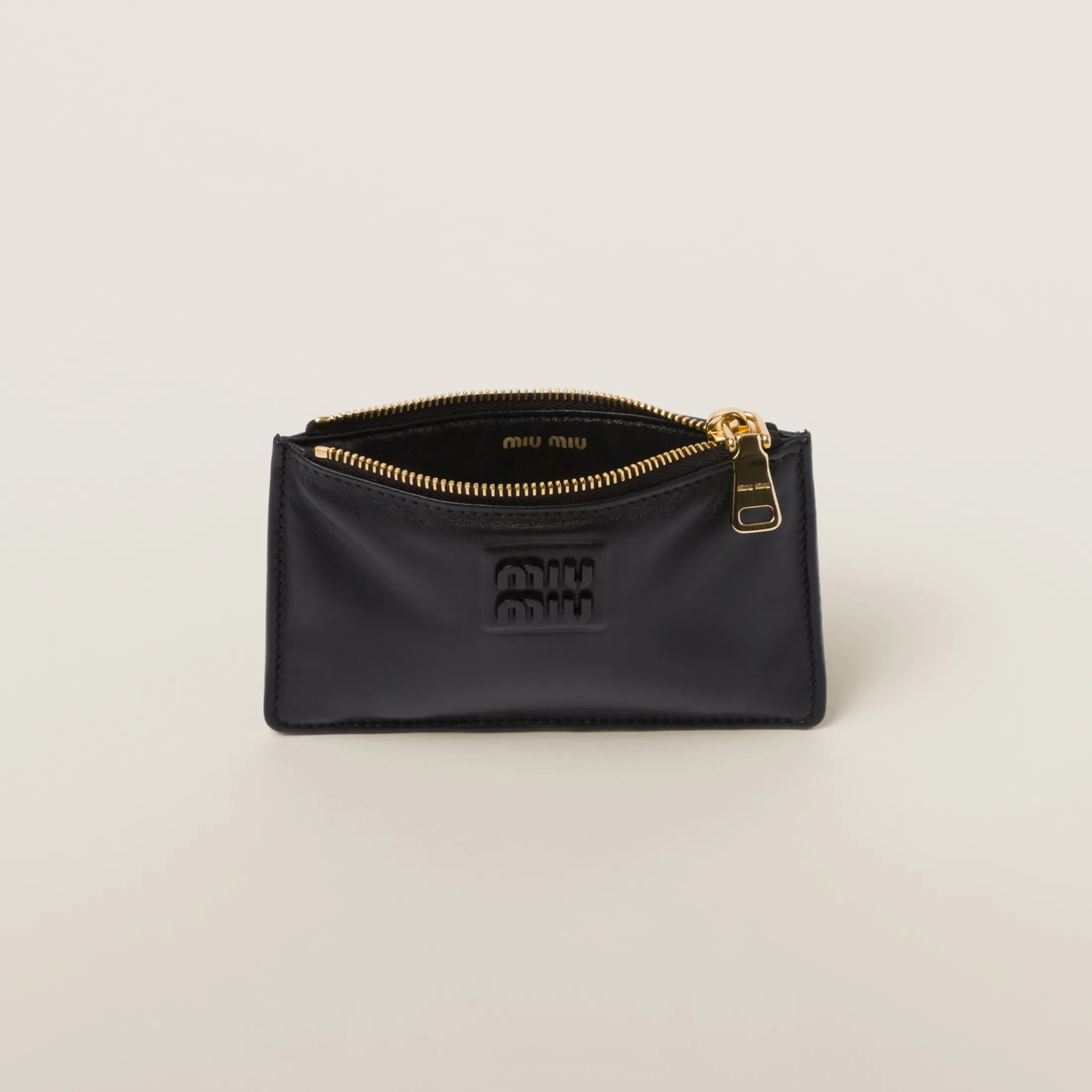 Black Leather Envelope Wallet | Miu Miu