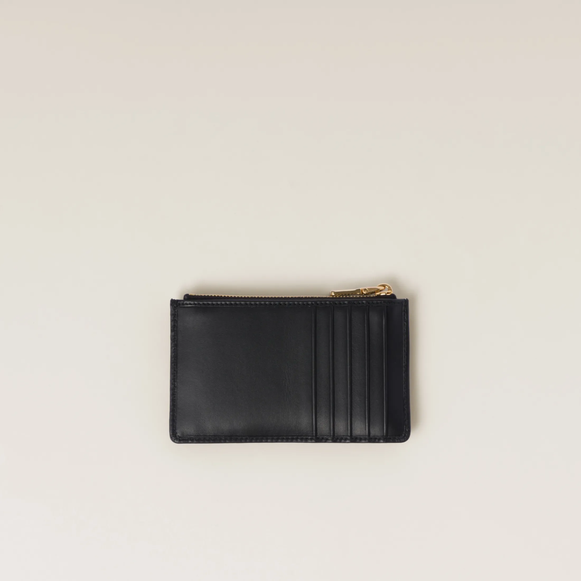 Black Leather Envelope Wallet | Miu Miu