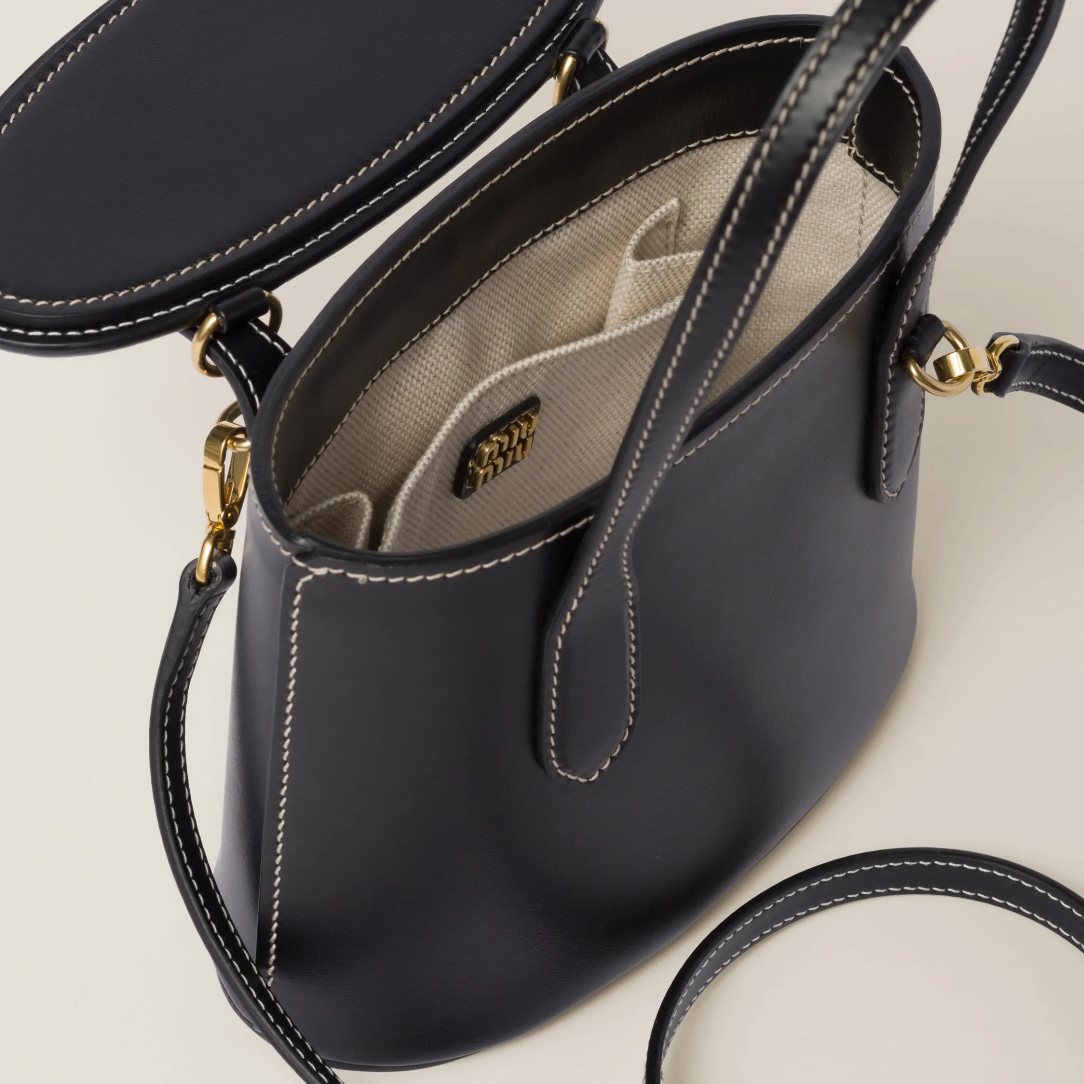 Black Leather Handbag | Miu Miu