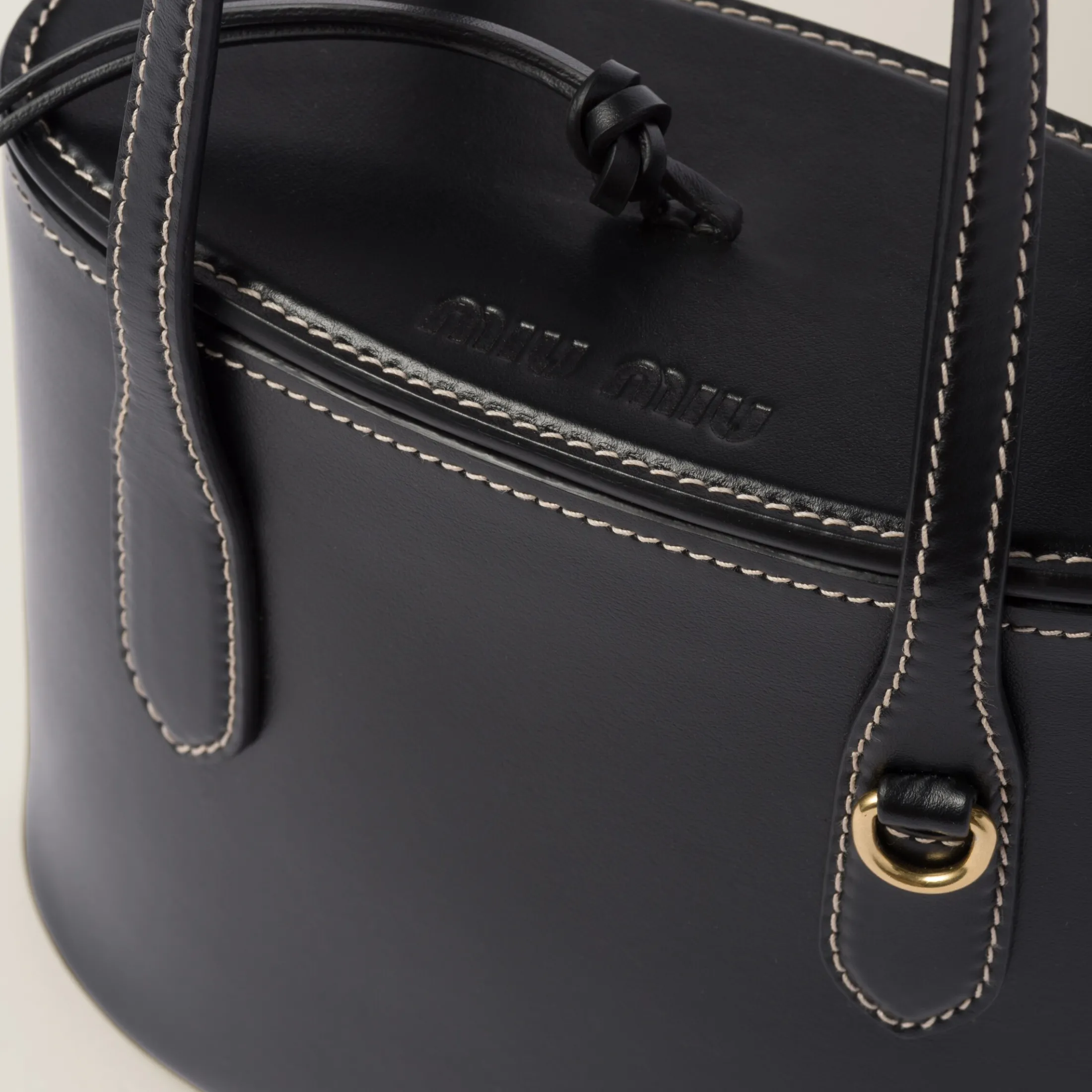 Black Leather Handbag | Miu Miu