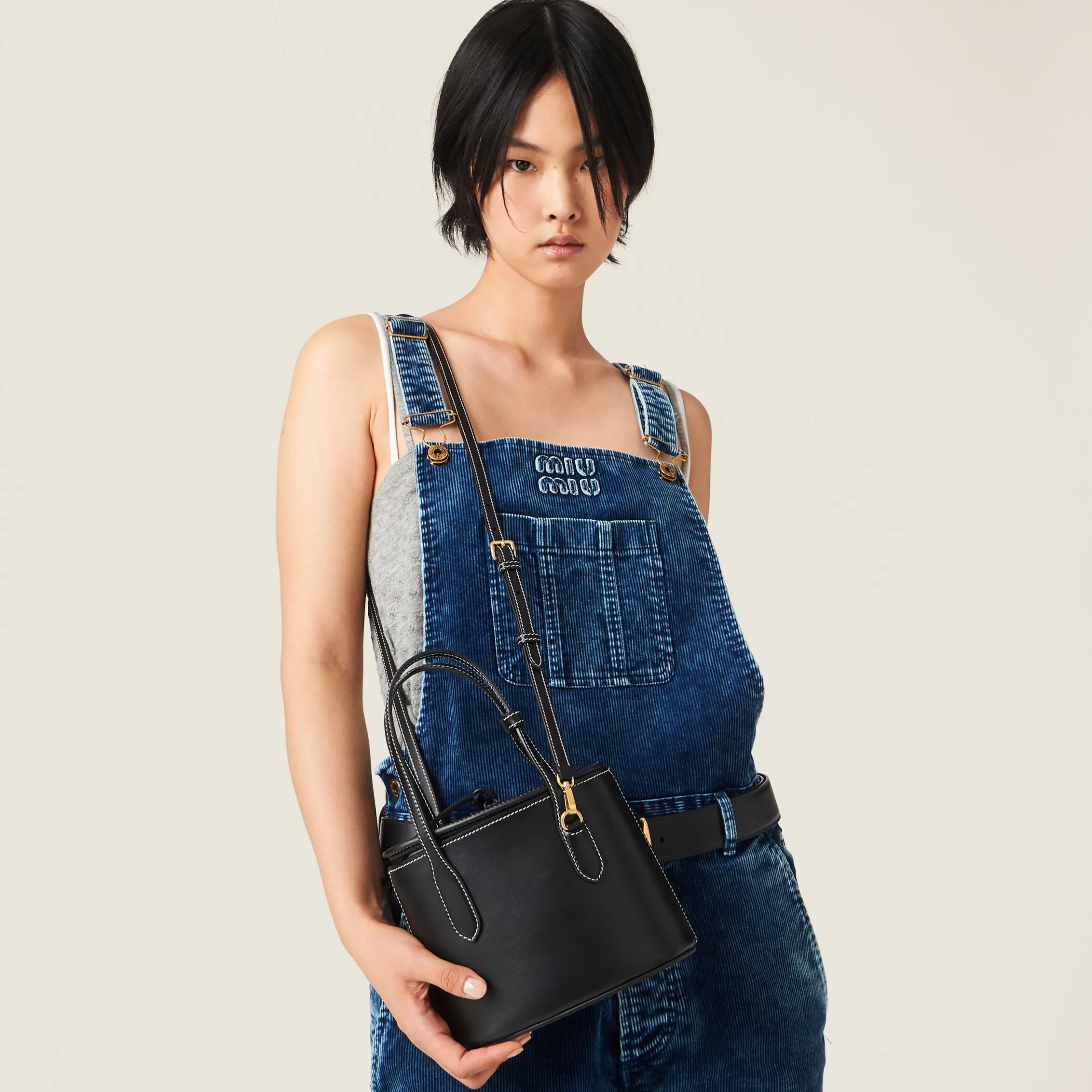 Black Leather Handbag | Miu Miu