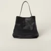Black Leather Hobo Bag | Miu Miu