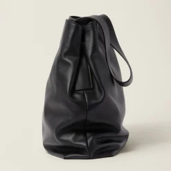 Black Leather Hobo Bag | Miu Miu