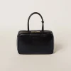 Black Leather Top-handle Bag | Miu Miu