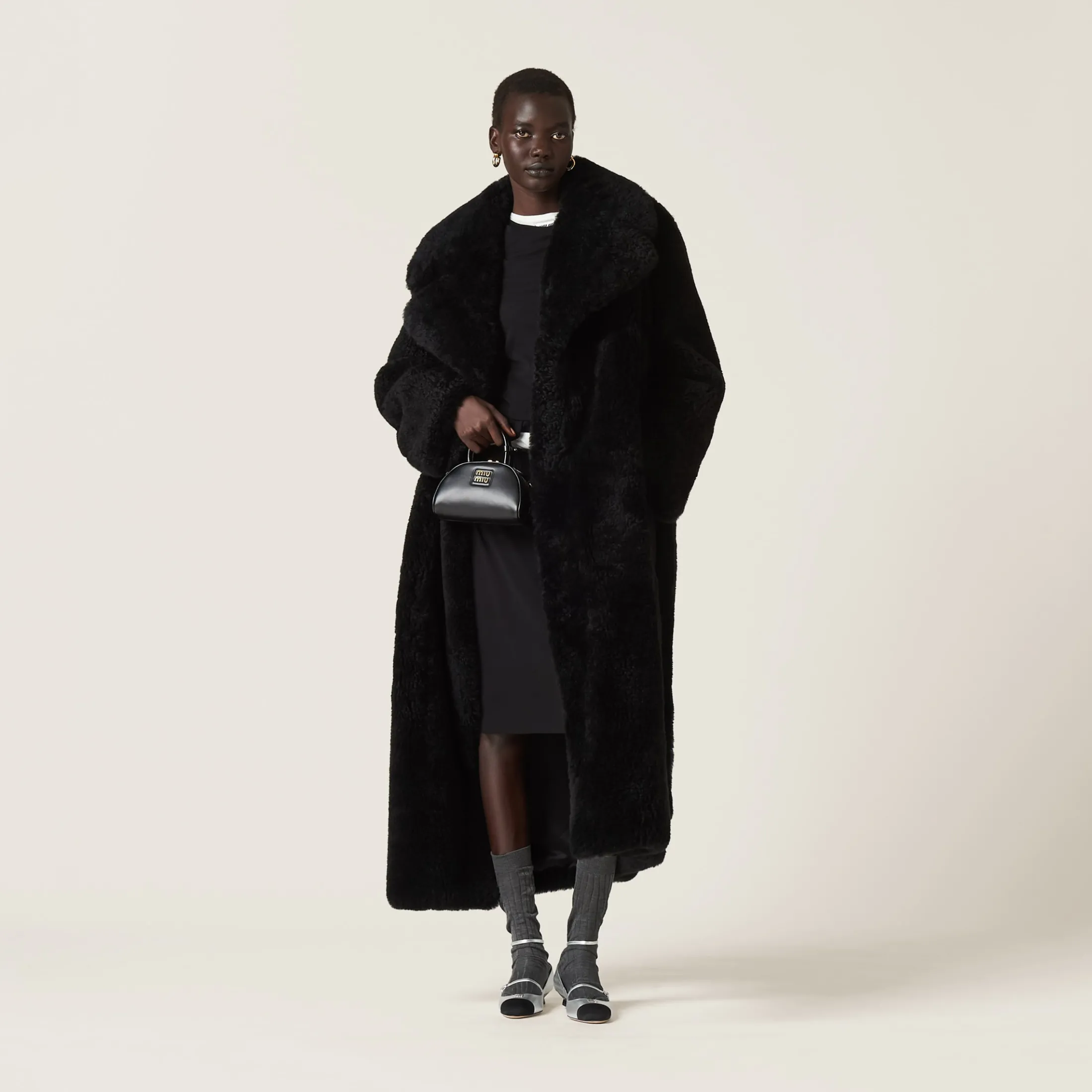 Black Leather Top-handle Bag | Miu Miu