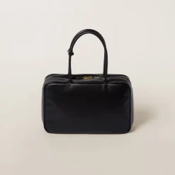 Black Leather Top-handle Bag | Miu Miu