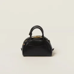 Black Leather Top-handle Bag | Miu Miu