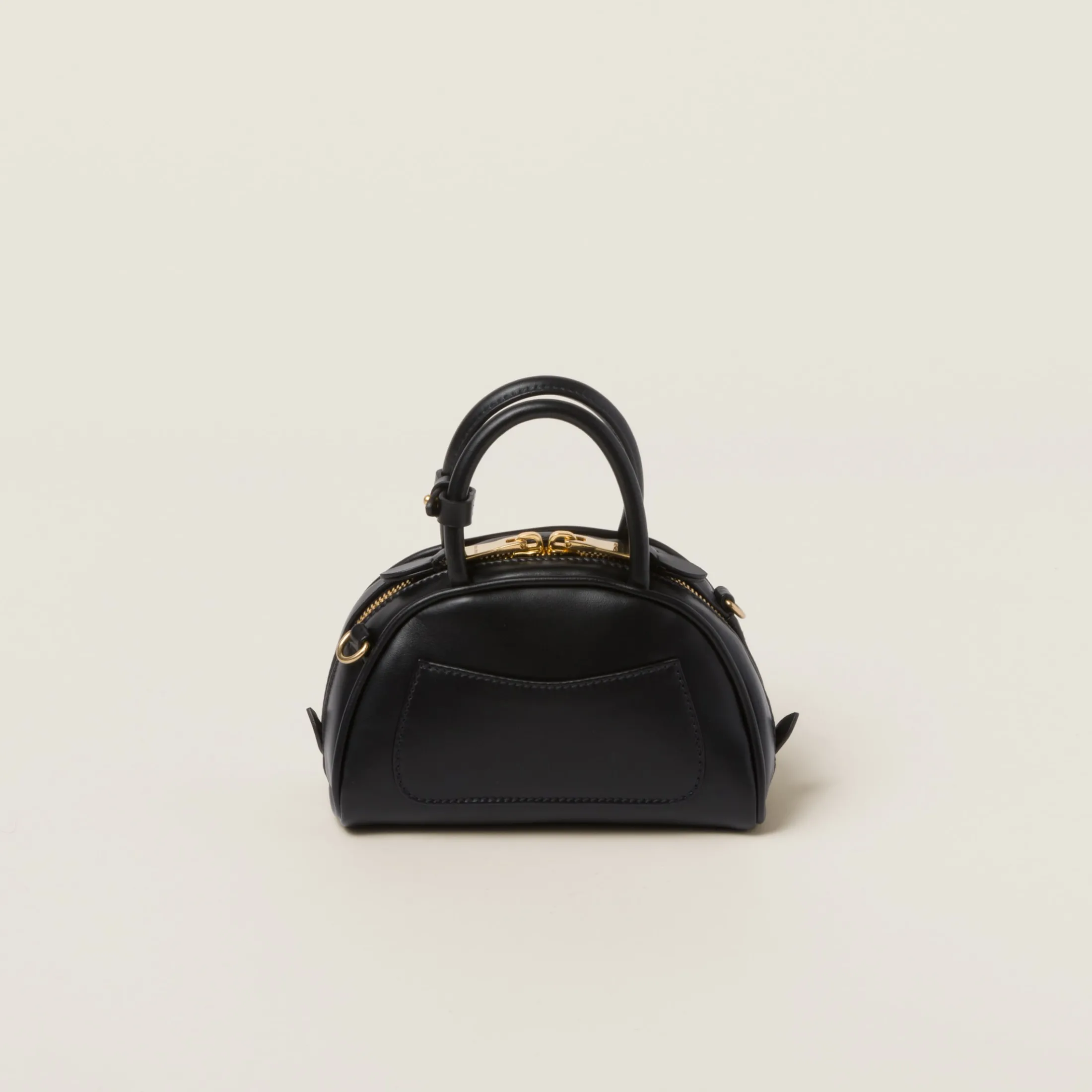 Black Leather Top-handle Bag | Miu Miu