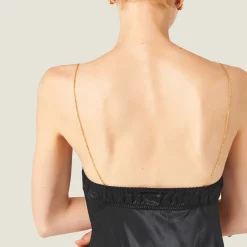 Black Long Satin Dress | Miu Miu