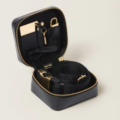 Black Luggage Accessories With Leather Case | Miu Miu