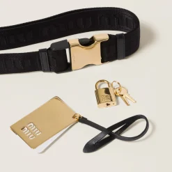 Black Luggage Accessories With Leather Case | Miu Miu