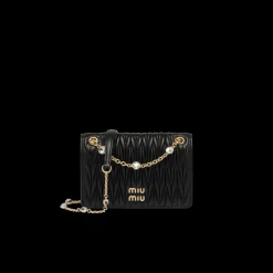 Black Matelassé Nappa Leather Mini-bag | Miu Miu