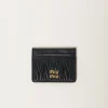 Black Matelassé Nappa Leather Card Holder | Miu Miu
