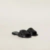 Black Matelassé Nappa Leather Slides | Miu Miu