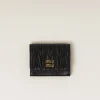 Black Matelassé Nappa Leather Card Holder | Miu Miu