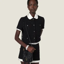 Black Matelassé Nappa Leather Bucket Bag | Miu Miu