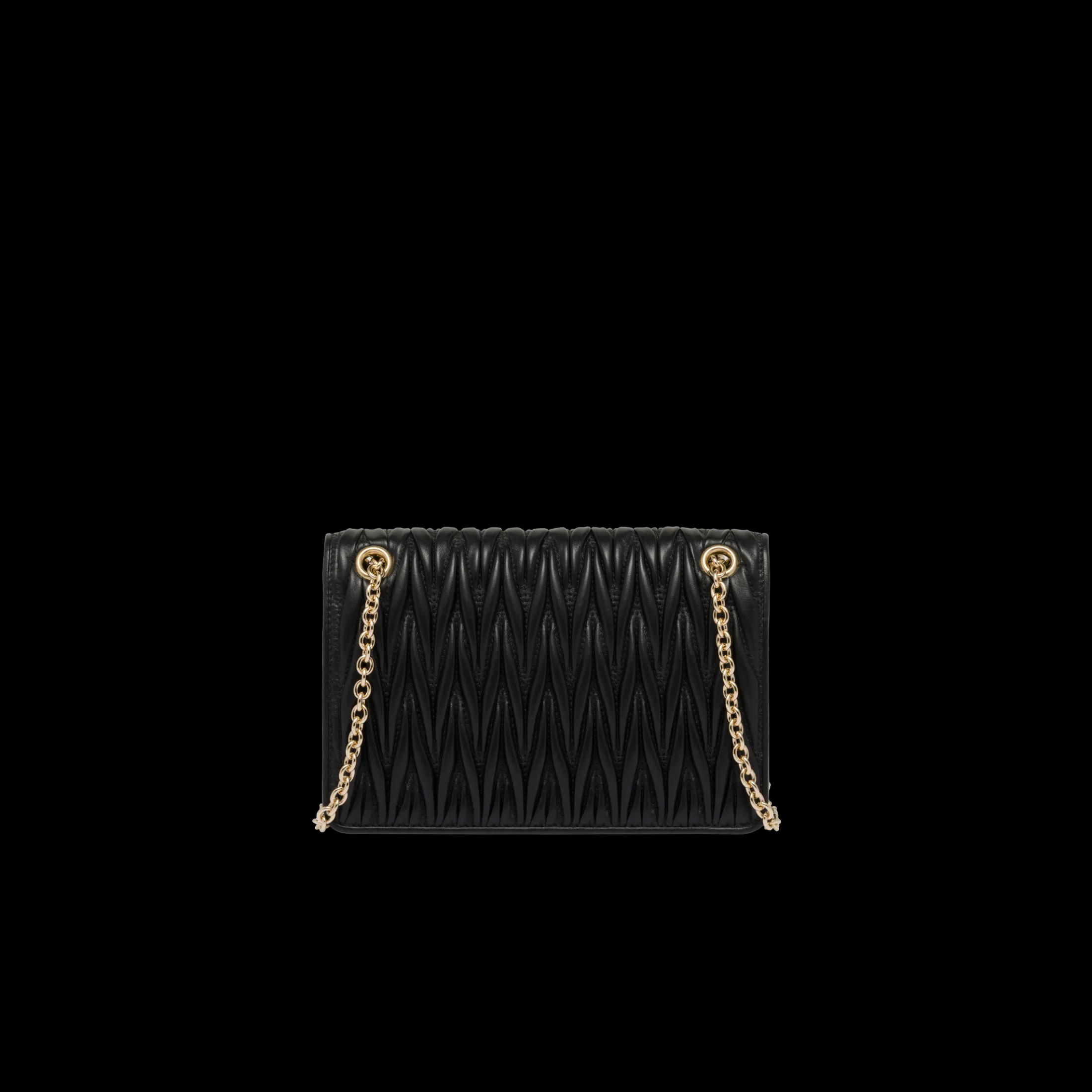 Black Matelassé Nappa Leather Mini-bag | Miu Miu