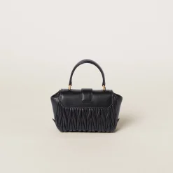 Black Matelassé Nappa Leather Mini-bag | Miu Miu