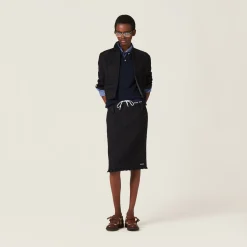 Black Matelassé Skirt | Miu Miu