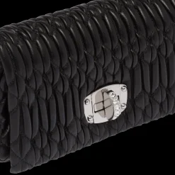 Black Miu Crystal Nappa Leather And Crystal Mini-bag | Miu Miu