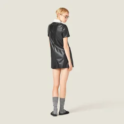 Black Nappa Leather Dress | Miu Miu