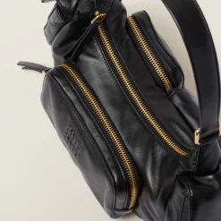 Black Nappa Leather Pocket Bag | Miu Miu
